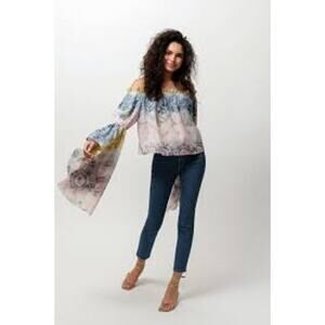 Live 4 Truth Off the Shoulder Bell Sleeve Top M Tie Dye Good Condition